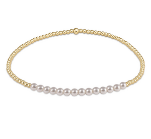 ENewton Gold Bliss 2mm Bead Bracelet - Pearl