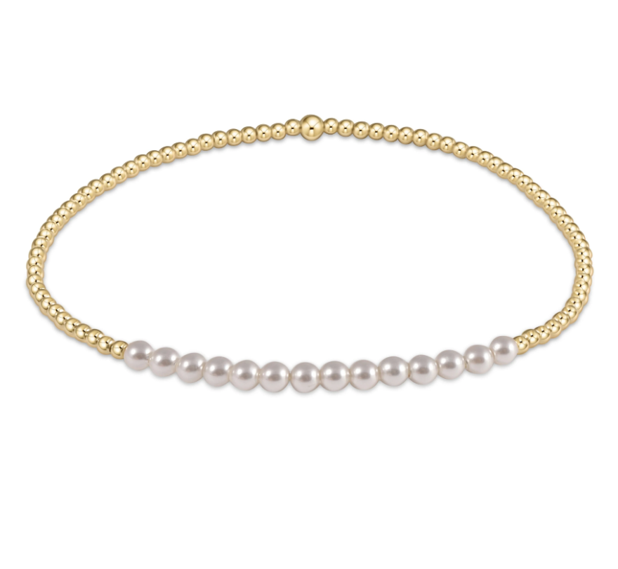 ENewton Gold Bliss 2mm Bead Bracelet - Pearl