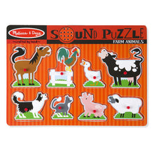 Load image into Gallery viewer, Farm Animals Sound Puzzle - 8 Pieces
