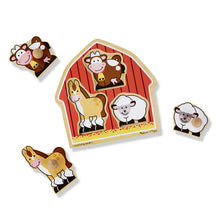 Load image into Gallery viewer, JUMBO KNOB PUZZLE - BARNYARD ANIMALS