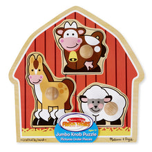 Load image into Gallery viewer, JUMBO KNOB PUZZLE - BARNYARD ANIMALS