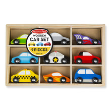 Load image into Gallery viewer, Wooden Cars Set - 9 Pieces