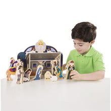 Load image into Gallery viewer, Wooden Christmas Nativity Set