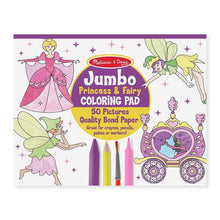 Load image into Gallery viewer, JUMBO COLORING PAD - PRINCESS & FAIRY
