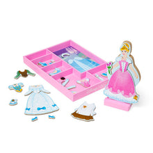 Load image into Gallery viewer, Cinderella Wooden Magnetic Dress-Up