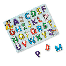 Load image into Gallery viewer, Disney Classics Wooden Alphabet Peg Puzzle
