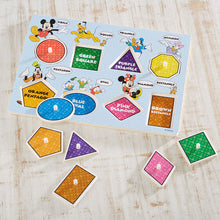 Load image into Gallery viewer, Mickey Mouse Colors & Shapes Wooden Peg Puzzle