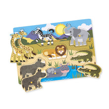 Load image into Gallery viewer, PEG PUZZLE - SAFARI