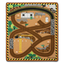 Load image into Gallery viewer, Round the Construction Zone Work Site Rug &amp; Vehicle Set
