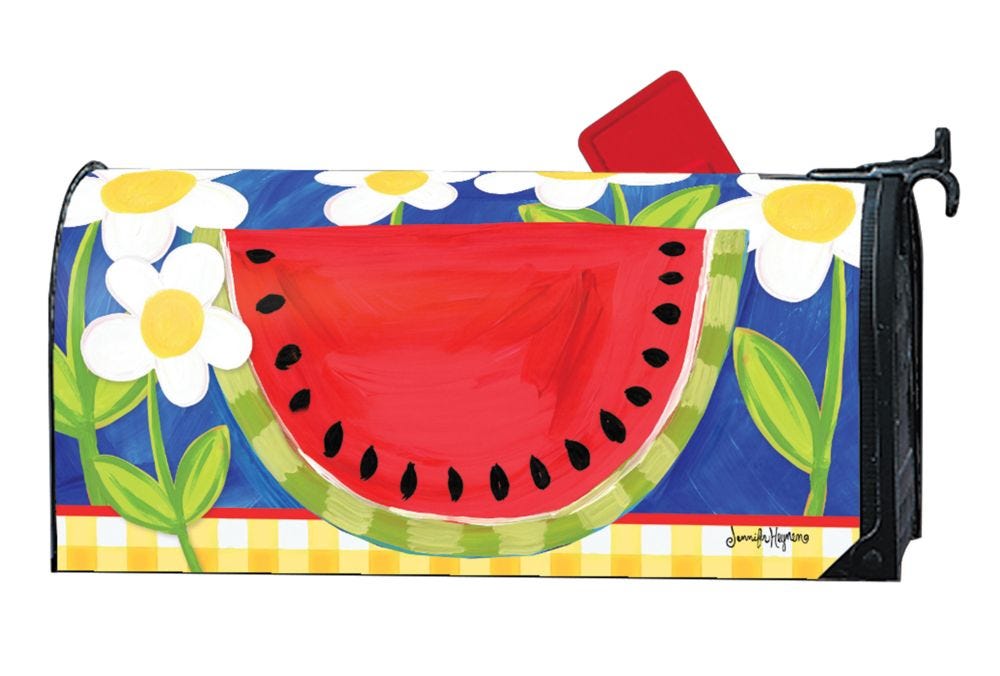Summer Watermelon Mailbox Wrap