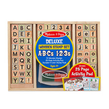 Load image into Gallery viewer, Deluxe Wooden Stamp Set - ABCs 123s