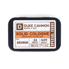 Load image into Gallery viewer, Duke Cannon Birchwood Solid Cologne