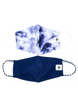 Load image into Gallery viewer, Pomchies Indigo Tie Dye Mask 2 pk