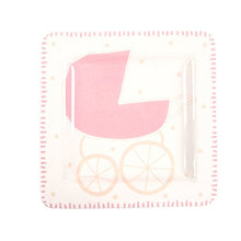 Load image into Gallery viewer, Coton Colors Girl Baby Carriage Square Plate
