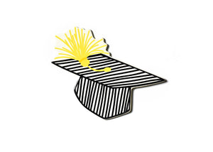 Striped Graduation Cap Happy Everything Attachment
