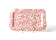 Load image into Gallery viewer, Mini Entertaining Rectangle Platter Happy Everything Base Red Small Dot
