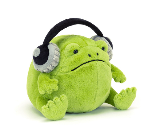 Ricky Rain Frog with Headphones