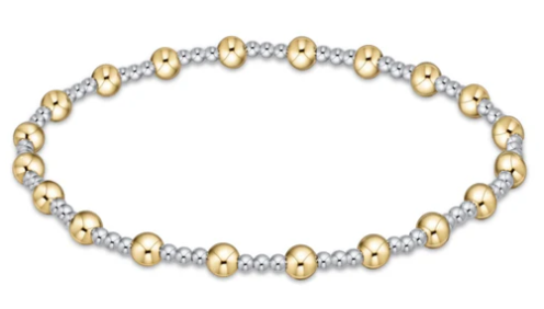 Enewton Extends - Classic Sincerity Pattern 4mm Bead Bracelet- Mixed Metal