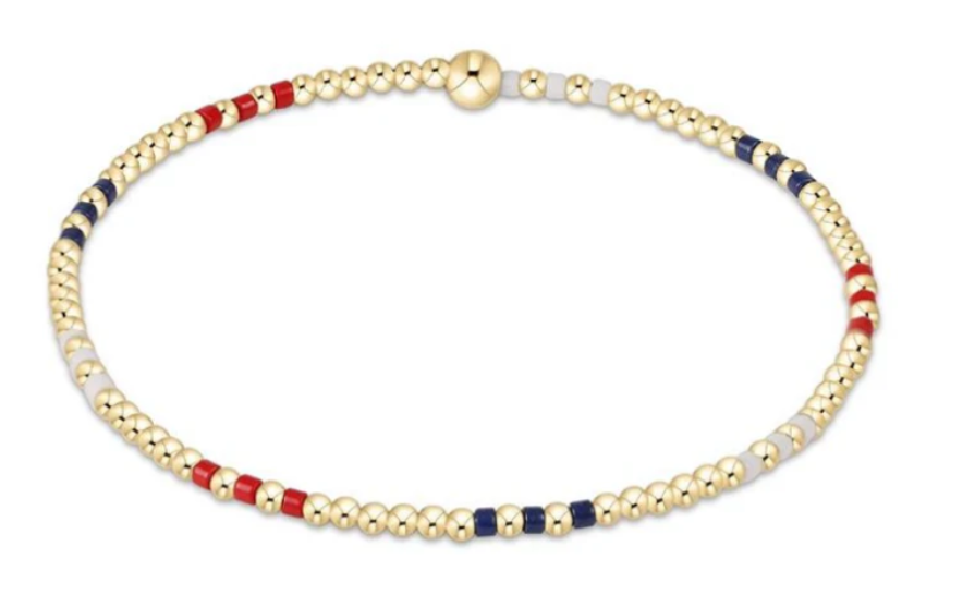 Enewton Hope Joy Pattern 2mm Bead Bracelet - Firecracker