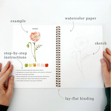 Load image into Gallery viewer, Emily Lex Watercolor Workbook - Flowers

