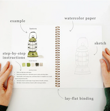 Load image into Gallery viewer, Emily Lex Watercolor Workbook - Camping
