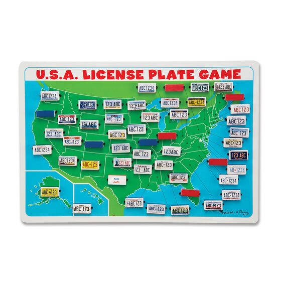 U.S.A. License Plate Game Travel Game