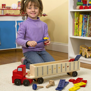 Big Rig Building Truck Wooden Play Set