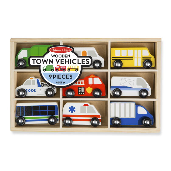 Wooden Town Vehicles Set