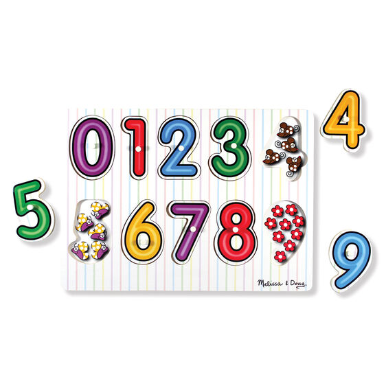See Inside Numbers Peg Puzzle - 10 Pieces