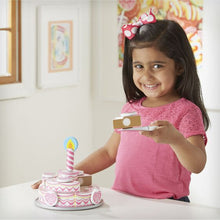 Load image into Gallery viewer, Triple-Layer Party Cake - Wooden Play Food

