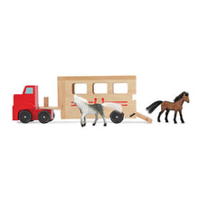 Load image into Gallery viewer, Horse Carrier Wooden Vehicles Play Set
