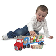 Load image into Gallery viewer, Alphabet Blocks Wooden Truck

