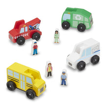Load image into Gallery viewer, Classic Wooden Toy Community Vehicle Set
