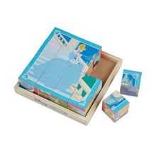 Load image into Gallery viewer, Disney Princess Wooden Cube Puzzle
