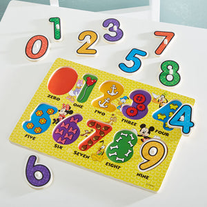 Mickey Mouse Numbers Wooden Peg Puzzle
