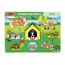 Load image into Gallery viewer, Pets Peg Puzzle - 8 Pieces
