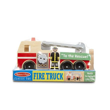 Load image into Gallery viewer, Classic Wooden Fire Truck Play Set
