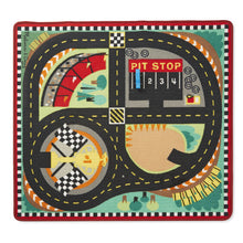 Load image into Gallery viewer, Round the Speedway Race Track Rug &amp; Car Set
