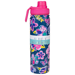 Simply Southern Water Bottle 22oz Butterfly