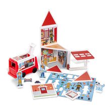 Load image into Gallery viewer, Magnetivity Magnetic Building Play Set - Fire Station
