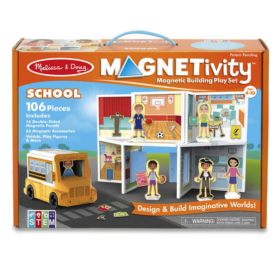 Magnetivity Magnetic Building Play Set - School