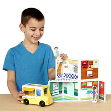 Load image into Gallery viewer, Magnetivity Magnetic Building Play Set - Pizza &amp; Ice Cream Shop
