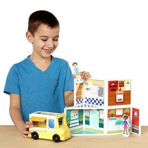 Magnetivity Magnetic Building Play Set - Pizza & Ice Cream Shop