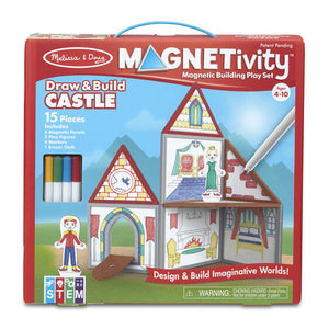 Magnetivity Magnetic Building Play Set - Draw & Build Castle