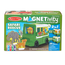 Load image into Gallery viewer, Magnetivity Magnetic Building Play Set - Safari Rescue Truck
