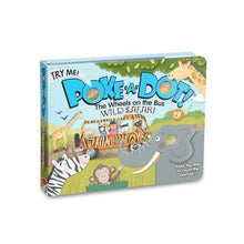 Load image into Gallery viewer, Poke-a-Dot - The Wheels on the Bus Wild Safari Board Book
