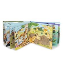 Load image into Gallery viewer, Poke-a-Dot - The Wheels on the Bus Wild Safari Board Book
