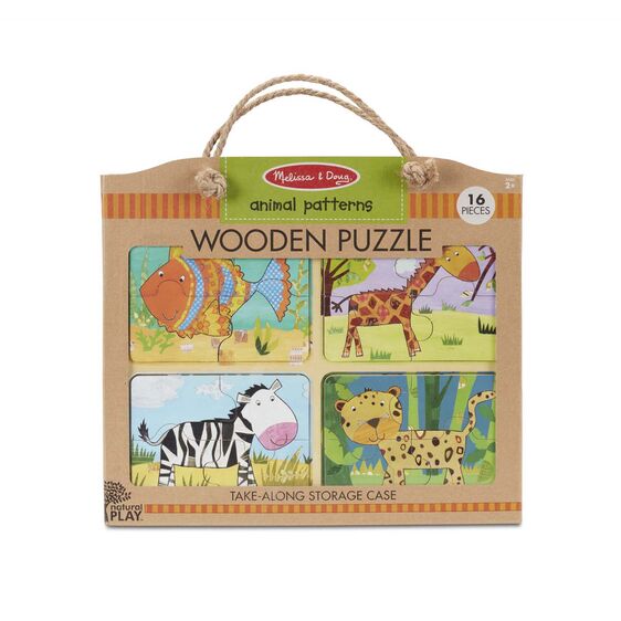 Natural Play Wooden Puzzle: Animal Patterns