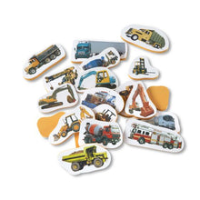 Load image into Gallery viewer, Tub Stickables - Trucks Soft Shapes Bath Toy
