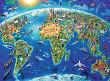 Load image into Gallery viewer, World Landmarks Map 300 Pc Puzzle
